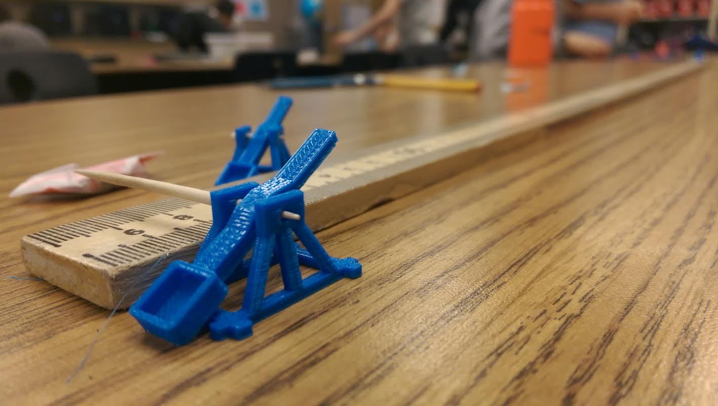 Teacher 3D Prints 50 Mini Catapults for Students as
