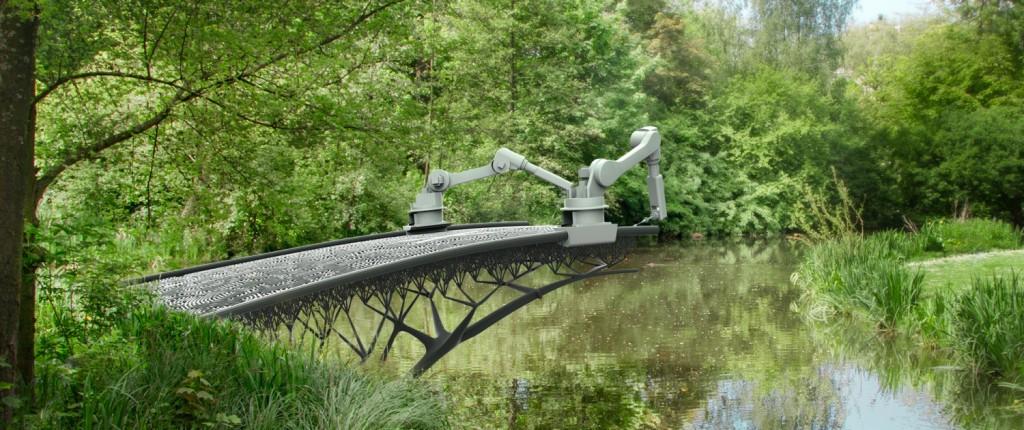 Robot drukujący most