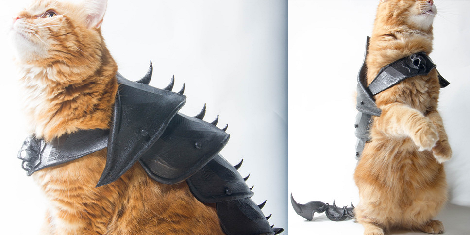 Make Sure Your Cat is Battle Ready With 3D Printed Cat Armor