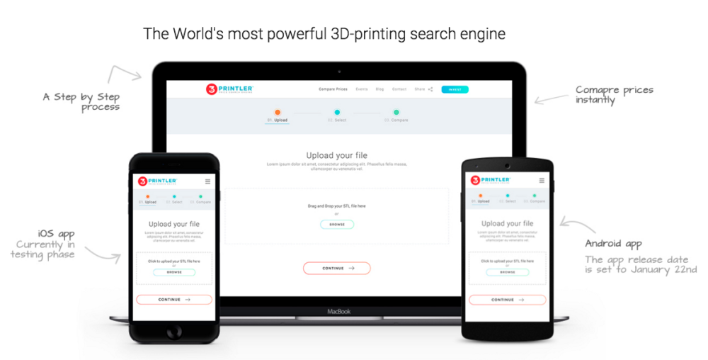 3DPrintler is on the market-bodied on the computer desktop or as a mobile app.