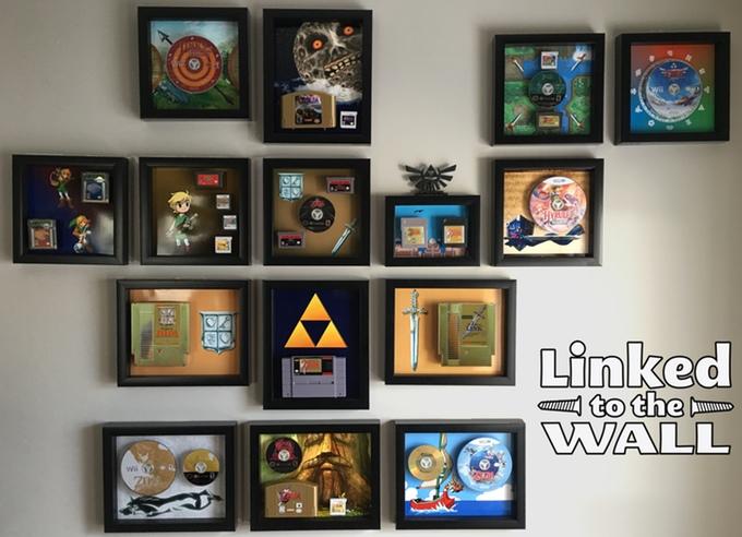 Legend of Zelda wall display.