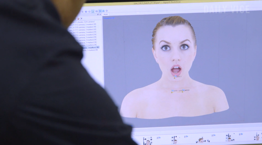 One of hundreds of facial expressions photographed by the Holodexxx team.