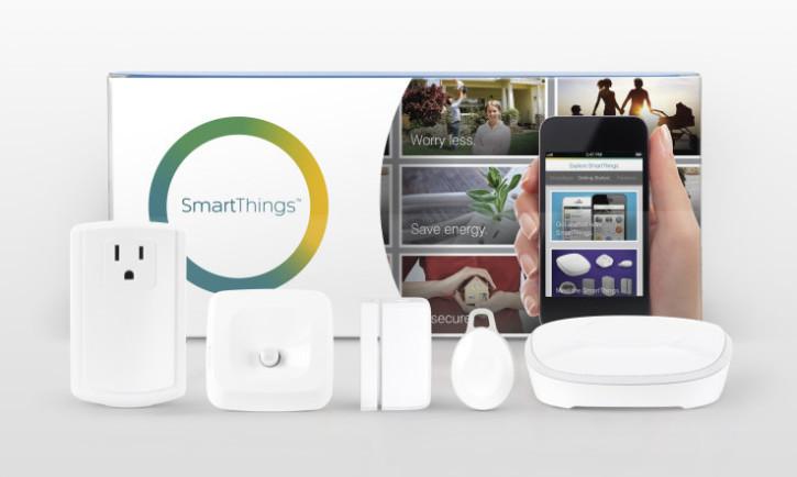 Samsung SmartThings smart home kit.