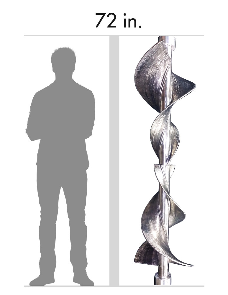 Comparing a 6-foot man and a sizeable titanium part made with EBAM. 