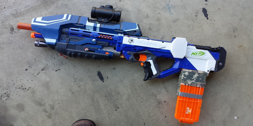 3D Printed Nerf Halo 5 Assault Rifle Takes Humans vs. Zombies Game to a