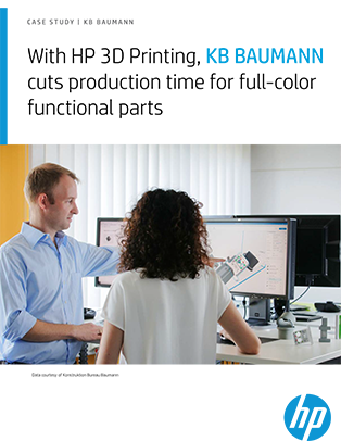 With HP 3D Printing, KB BAUMANN cuts production time for full-color functional parts