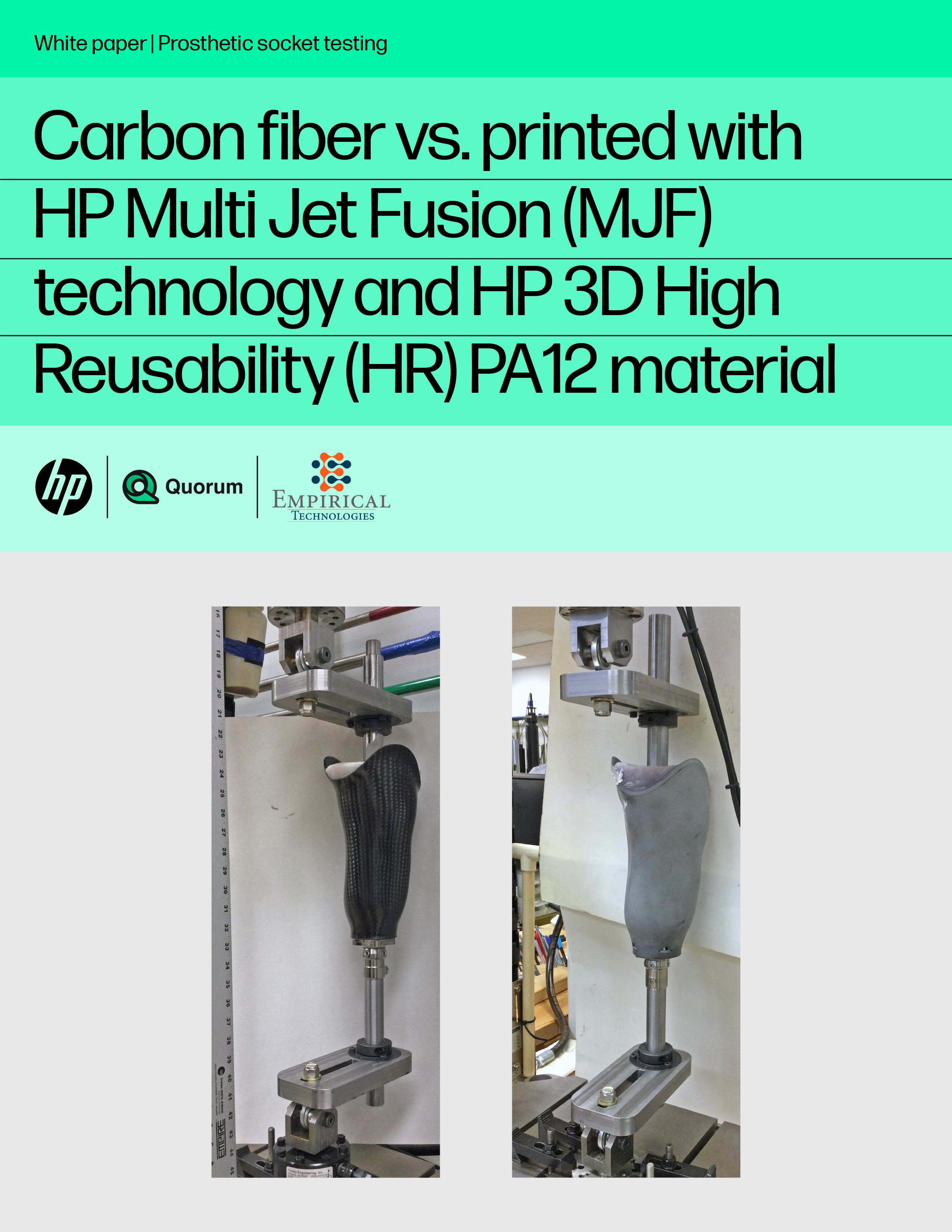 Prosthetics socket testing, white paper