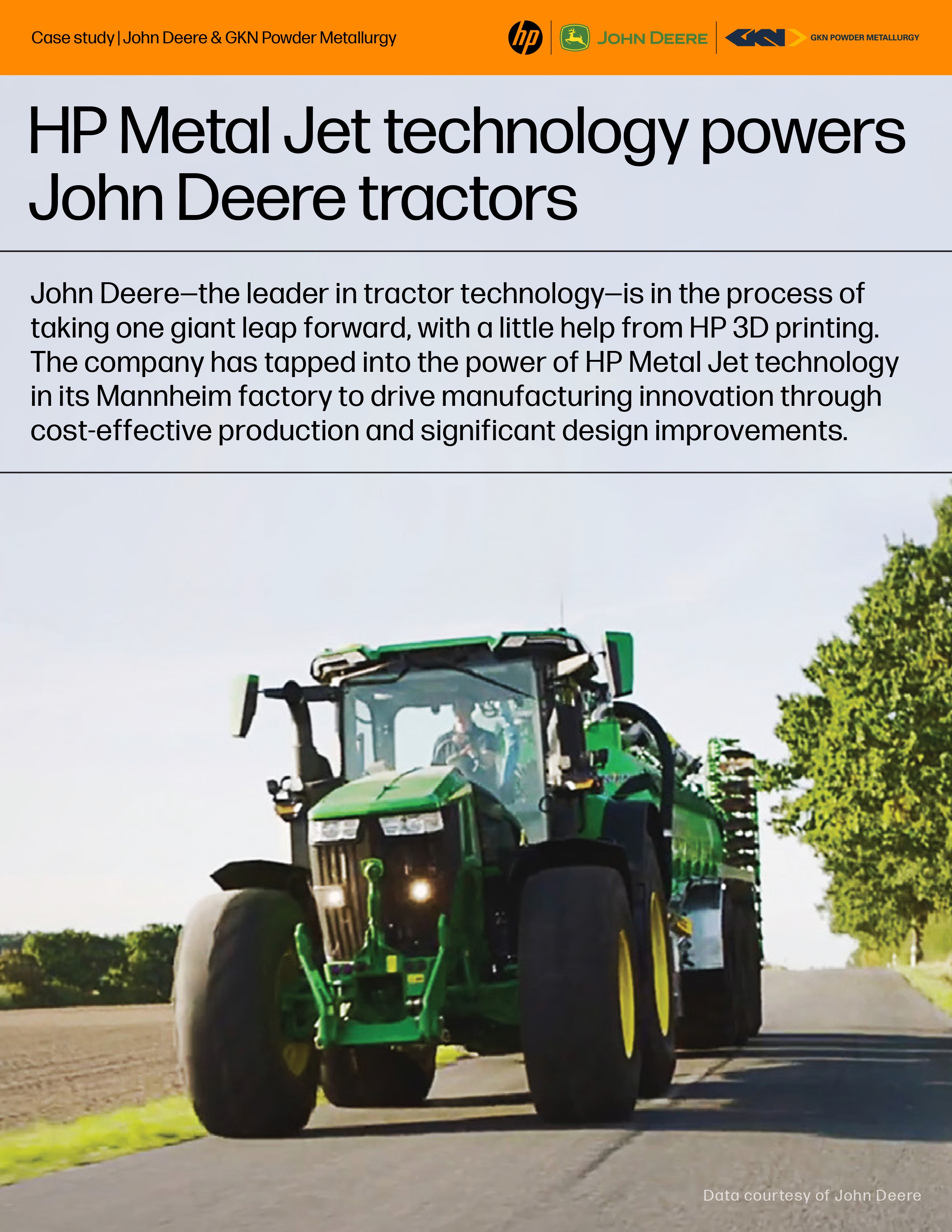 Metal Jet written case: John Deere