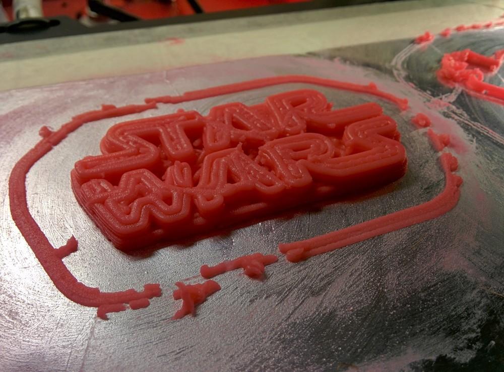 An object printed in icing.