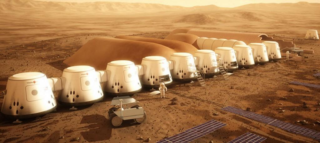 Design of a possible of a Mars base from MarsOne.com