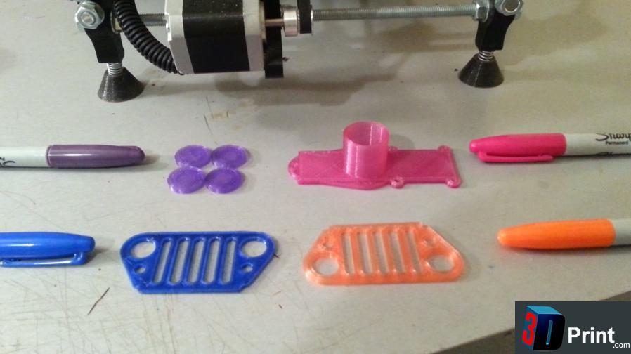 Items printed using the 'Ultimate Filament Colorer'