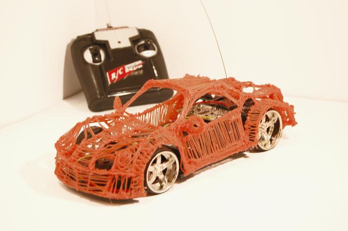 The completed RC car