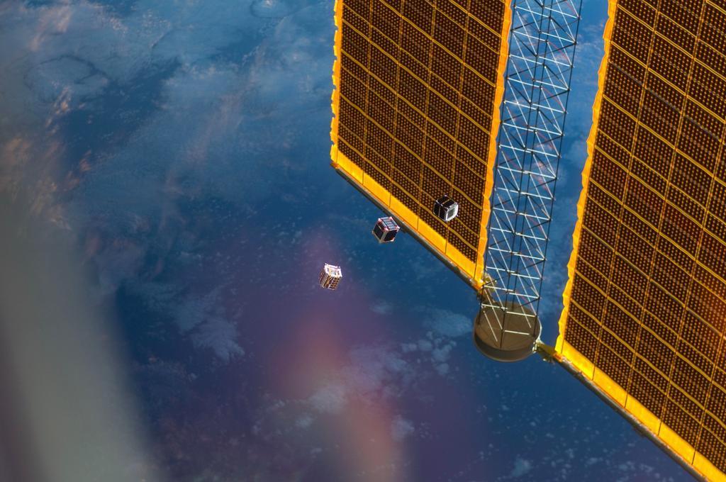 CubeSat's being launched from ISS