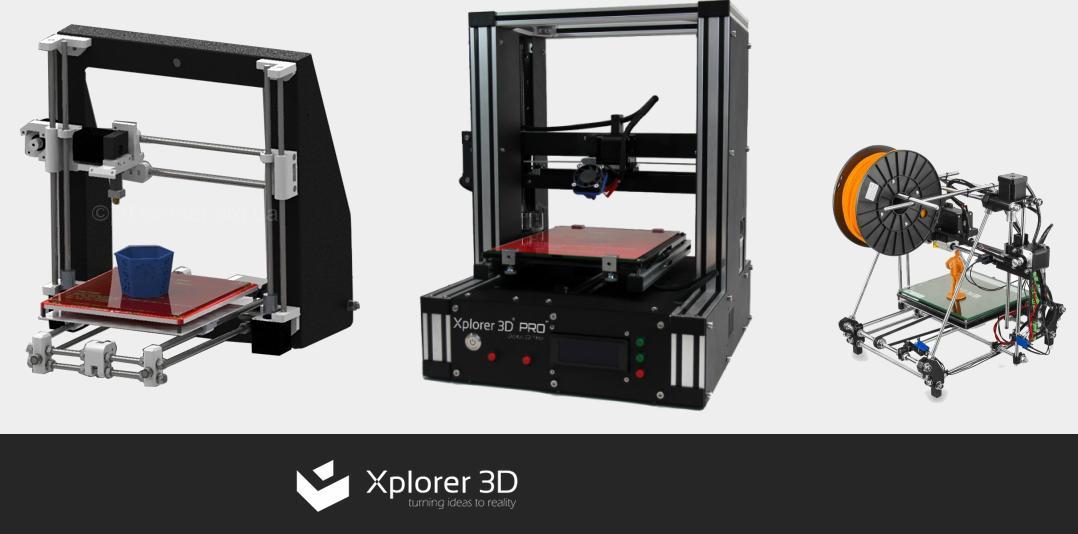 Xplorer 3D's line of 3D printers