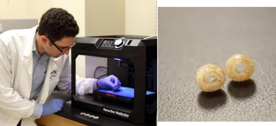 Printing out drug implants on a MakerBot Replicator 3D printer