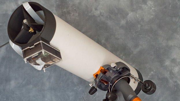 DIY telescope with 3D printed components.