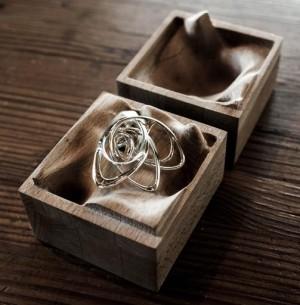 Silver Papilio ring in custom jewelry box