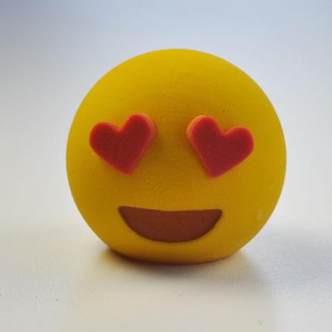 3D printed Emoji: Love SourceL: https://goodcustomgoods.com