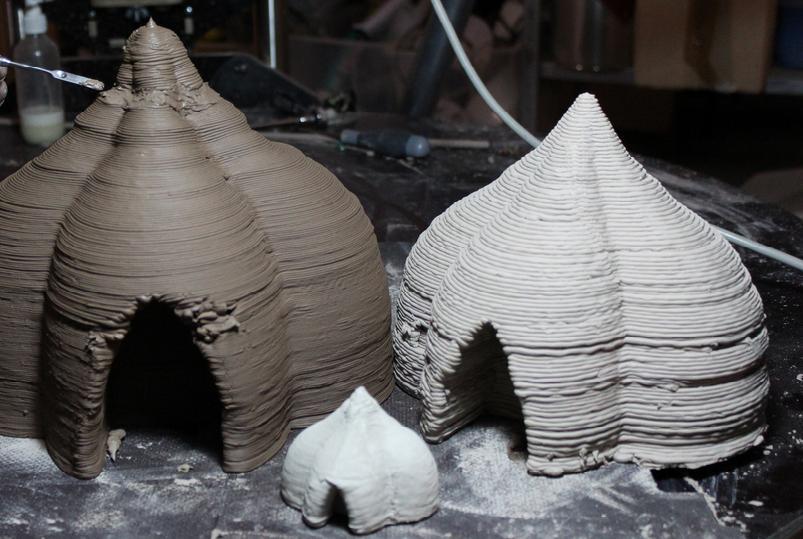 3D Printed clay structure by WASP