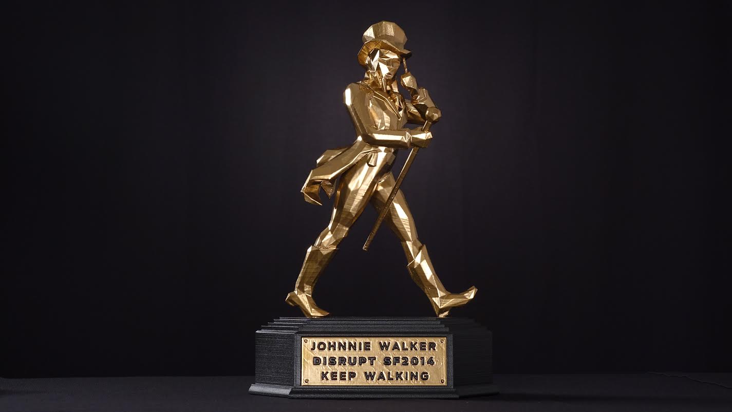 The Johnnie Walker "Keep Walking" Trophy - 3D Printed by MakerBot