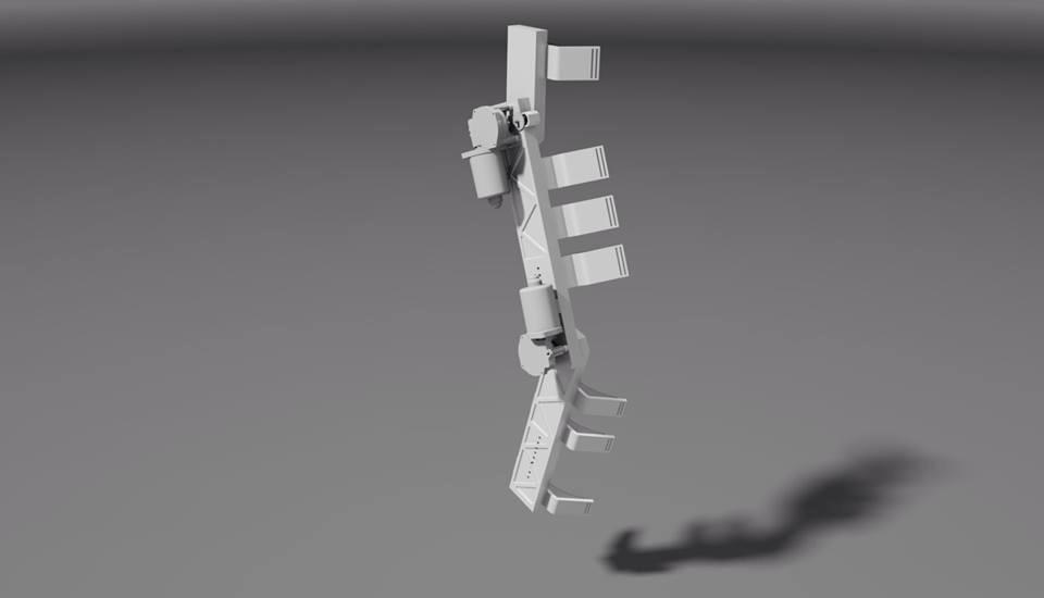 3D Model of the exoskeleton that Simonoff drew up.