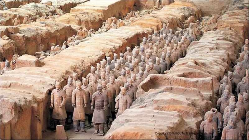 The actual Terracotta Army in China