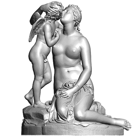 One of the scans available for download - Venus kissing Cupid.