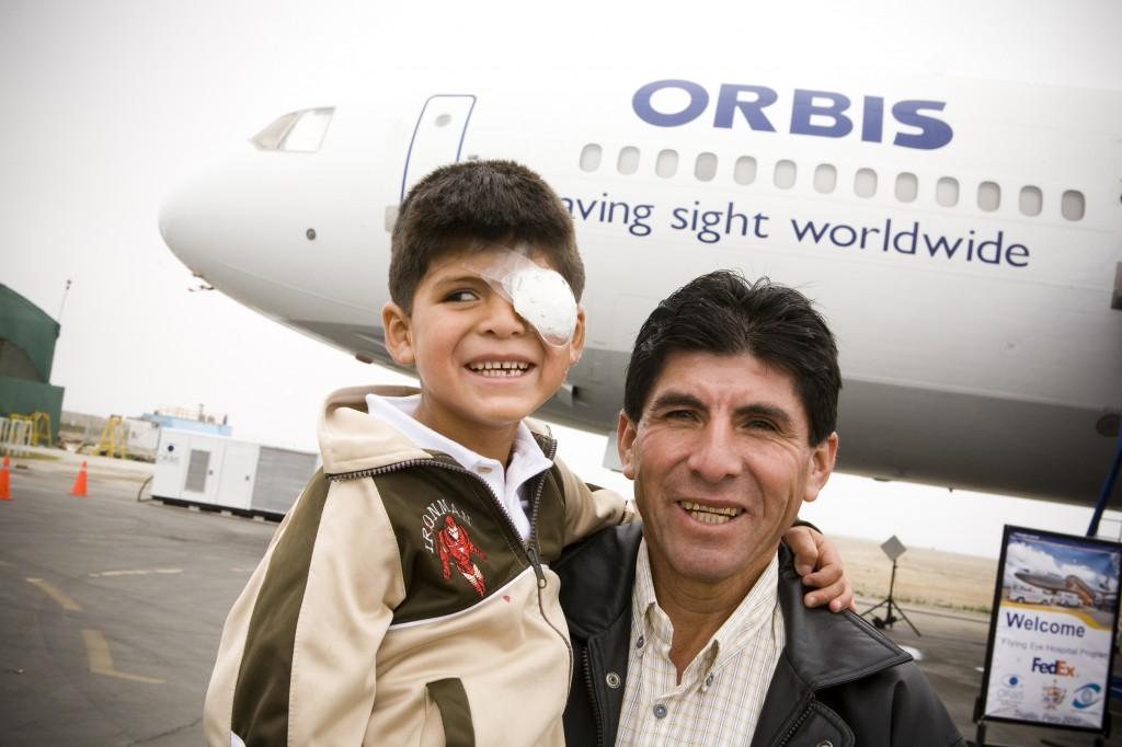 Orbis Flying Eye Hospital Treats Luis Miguel Sanchez, age 6, in Peru