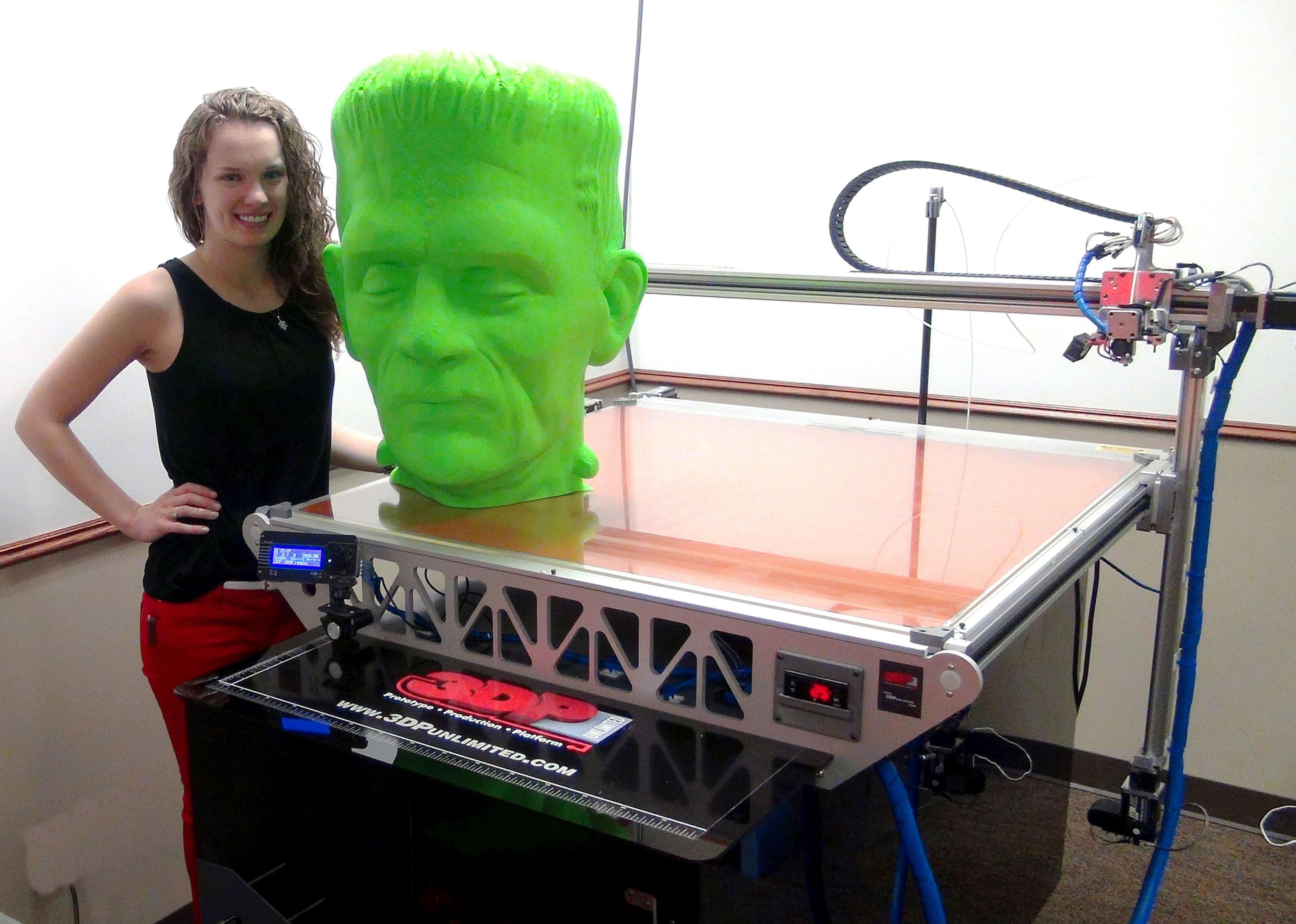 3DP Unlimited 3D Prints a 27inch Tall Frankenstein’s Monster Head in