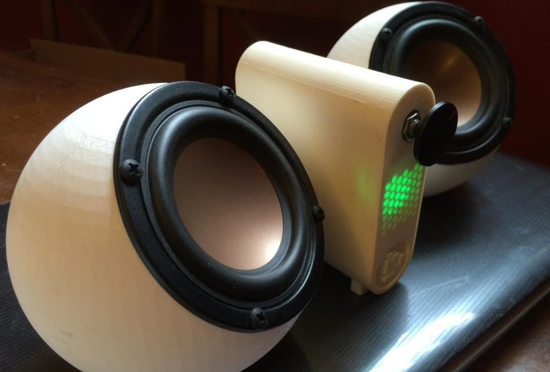 3D Printed Sound Sphere Speakers & Amp Created With UP! Mini 3D Printer ... - Sp2