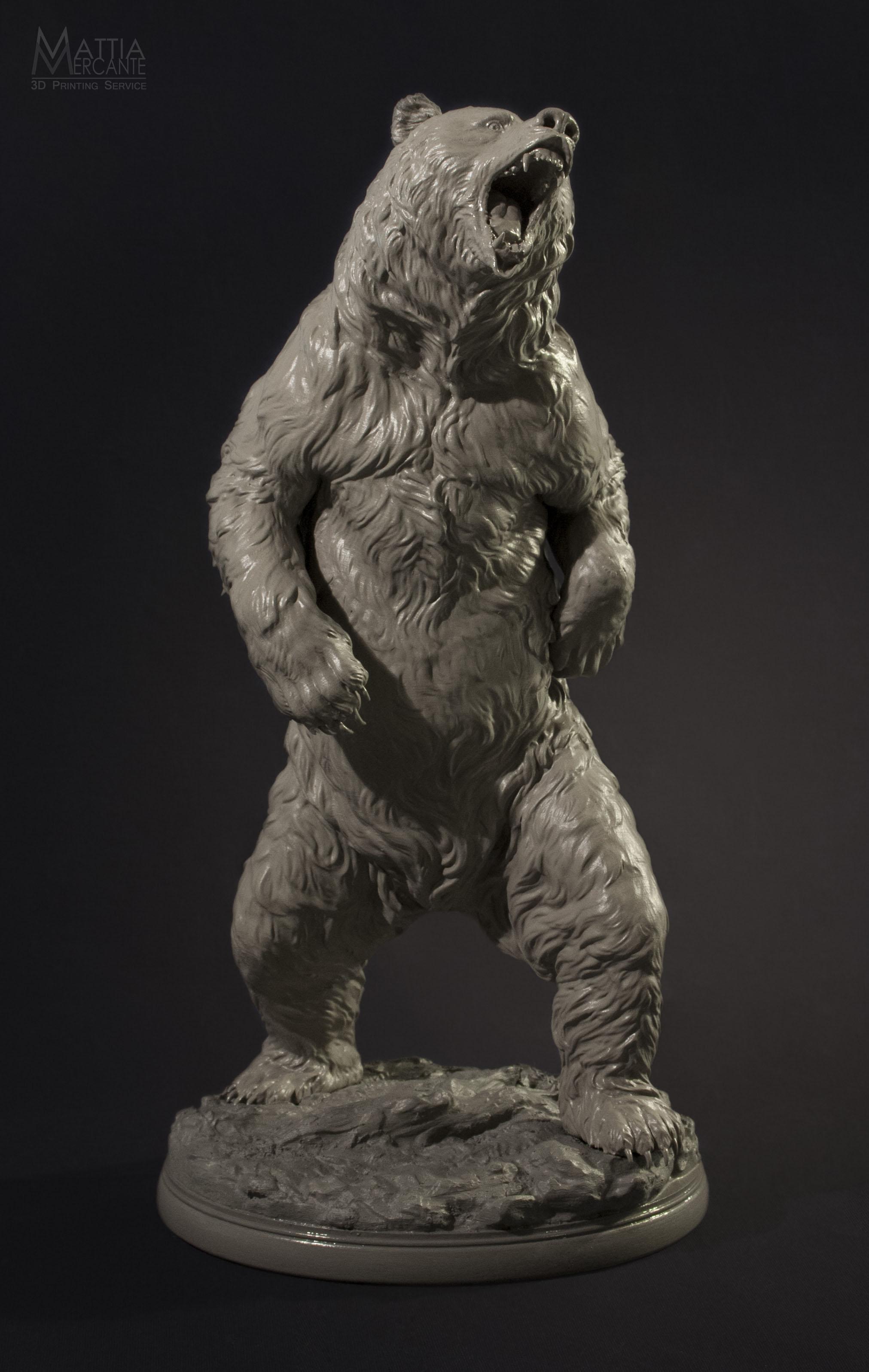 33cm Tall, Extremely Detailed Bear, Printed on a Form 1+ 3D Printer in