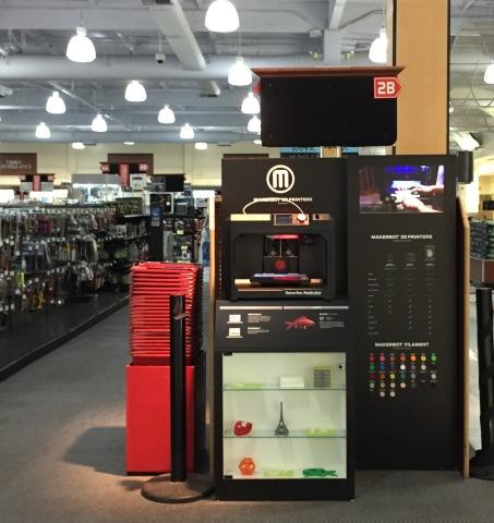 The MakerBot kiosk setup