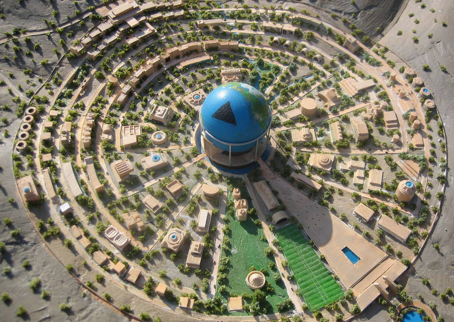 A model of the proposed location of the globe