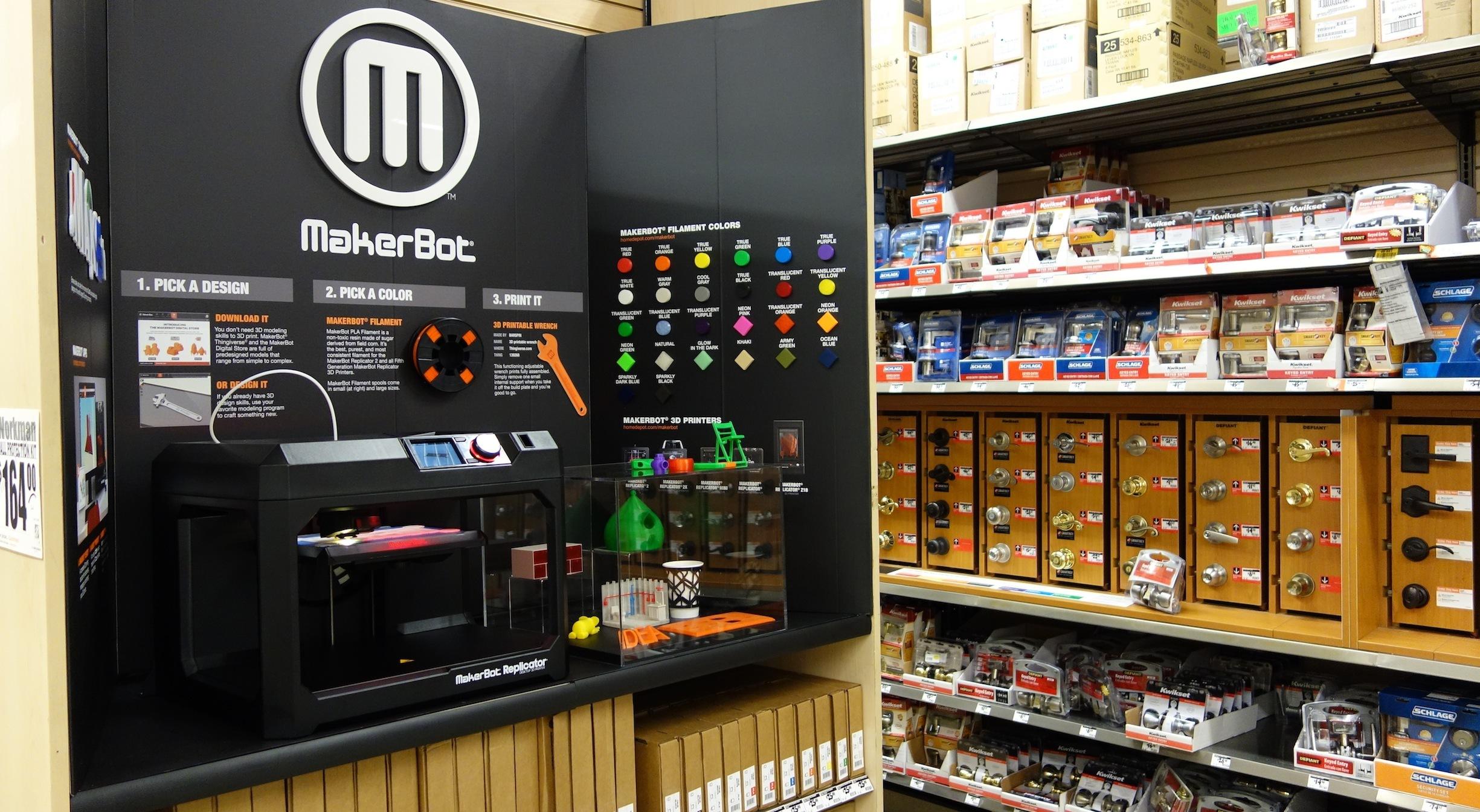 Home Depot and MakerBot to Expand Their In-Store Pilot Program to 39 Stores Total in U.S. - 3DPrint.com | Voice of 3D Printing / Additive Manufacturing