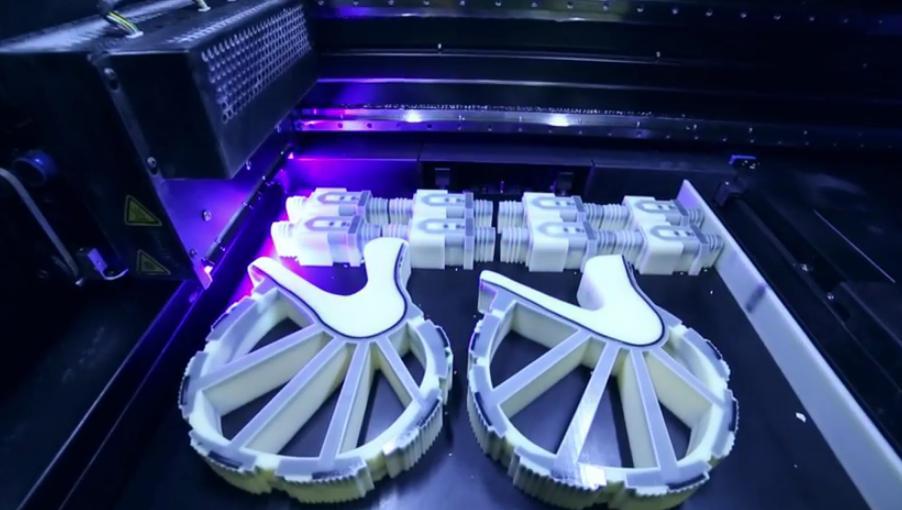 The legs being 3D printed