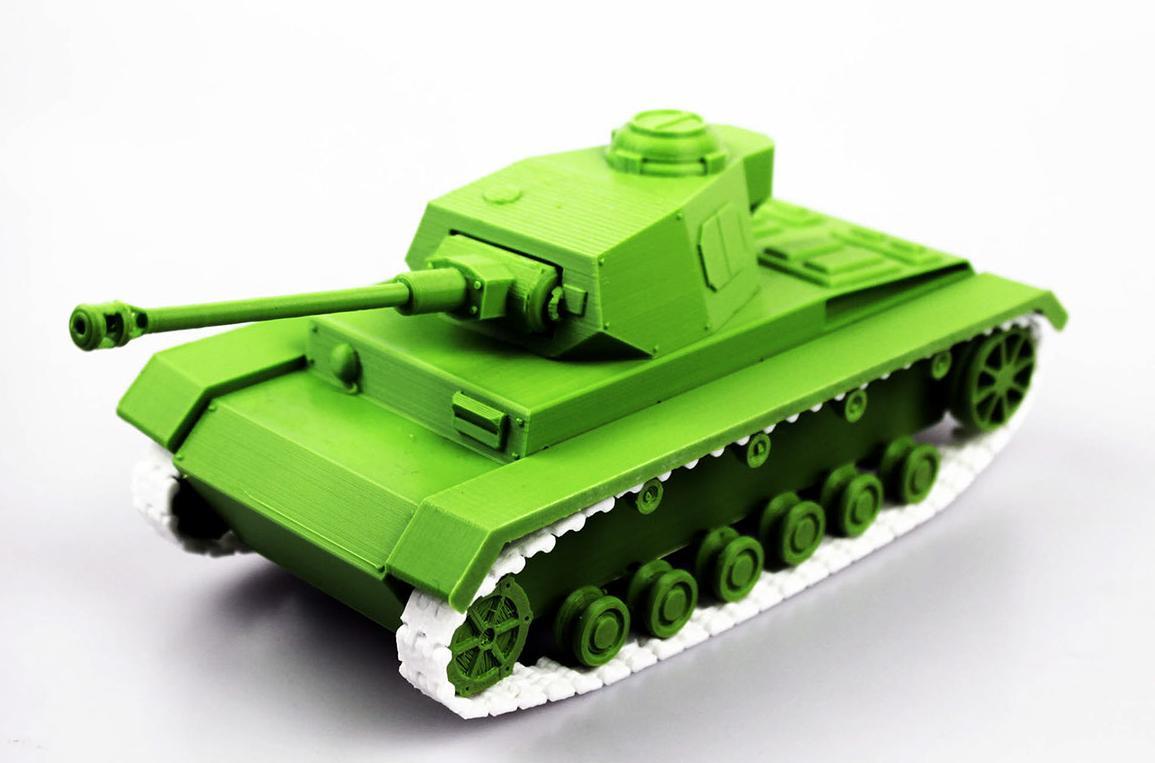  3D  Printed Panzer Tank  Prints  Without Supports Features 