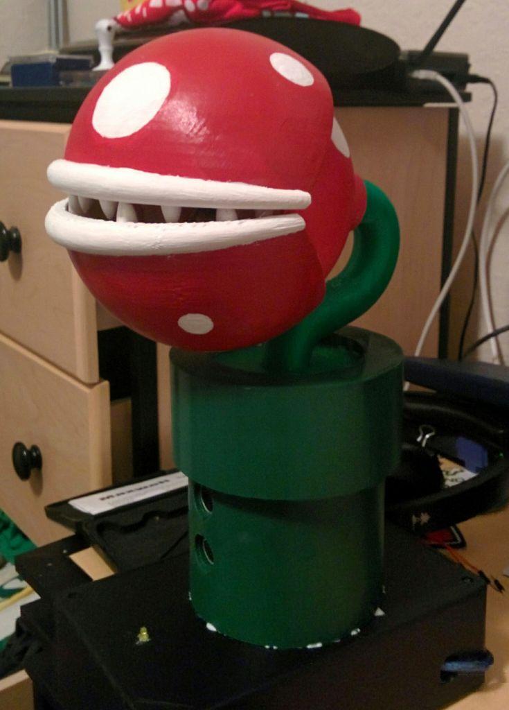 Watch Out For The 3d Printed Desktop Flesh Eating Plant From Mario Bros Of Box Printing