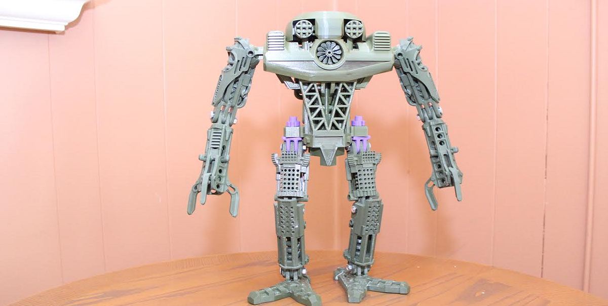 High School Student Designs and 3D Prints Extremely Detailed 2 Foot Tall Robotic Sculpture