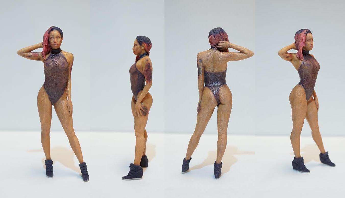 SuicideGirl Milloux Gets 3D Scanned and Printed in the Nude by CoKreeate.