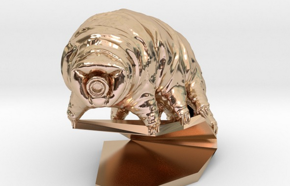 A $10,000 14k Rose Gold Tardigrade from Shapeways