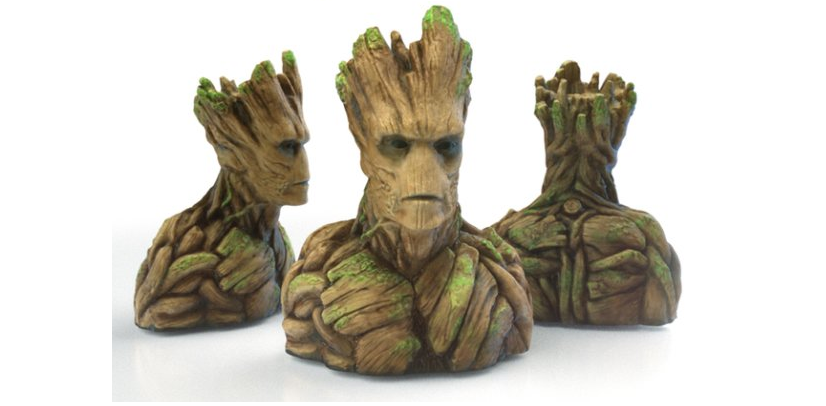 'Groot' bust sculpture available at MakerShop.co