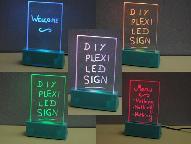 These 3D Printed Plexiglass LED Signs Display Your Text ...