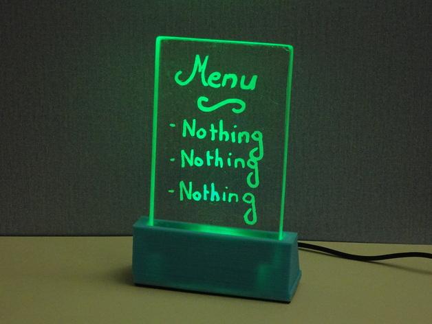 These 3D Printed Plexiglass LED Signs Display Your Text Like Magic