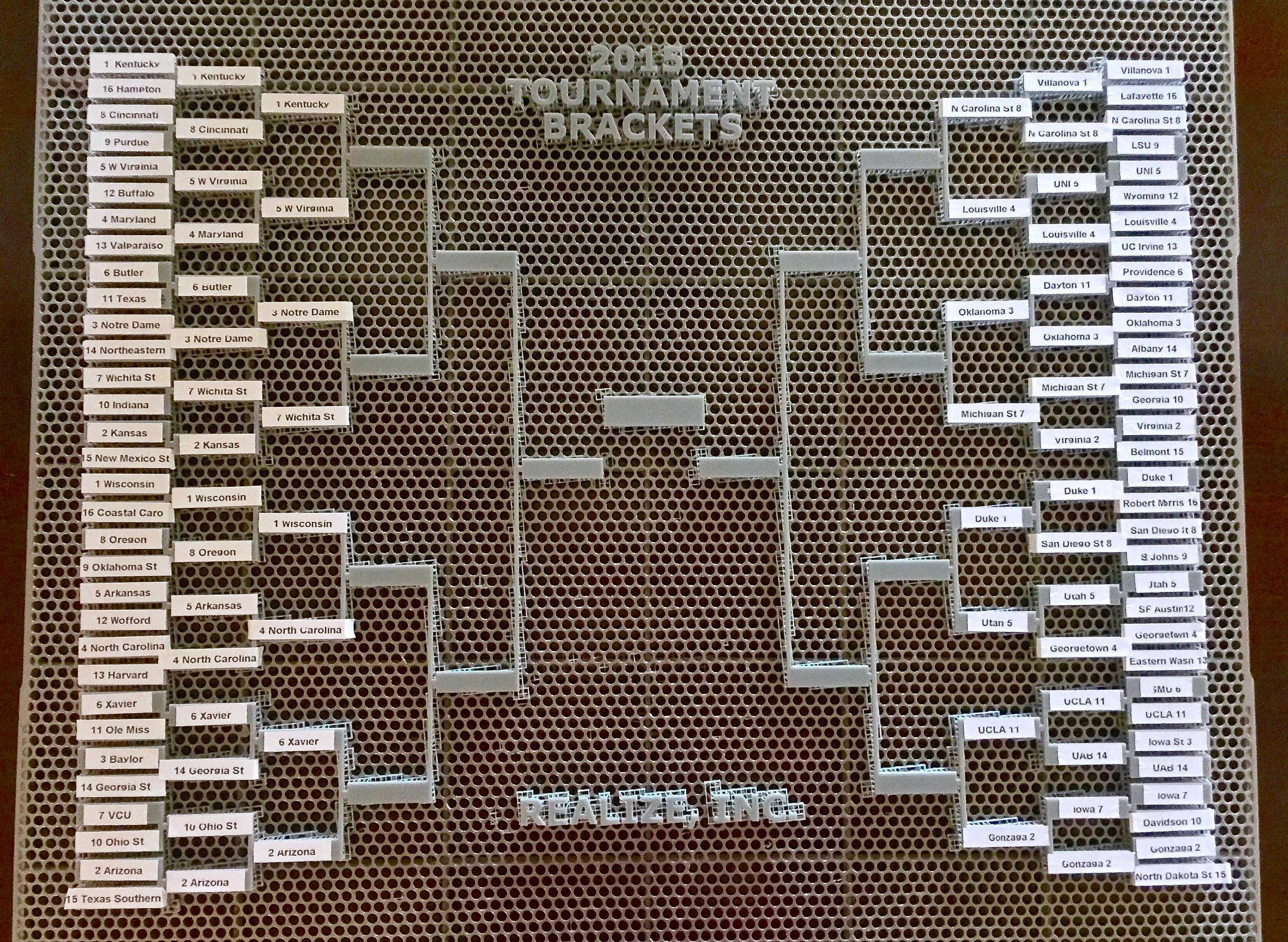 The World’s First 3D Printed NCAA College Tournament Bracket is Created