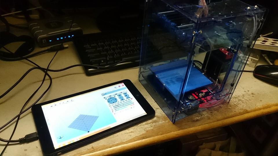 six Tablet + Lipo Battery = Moblie Printing!