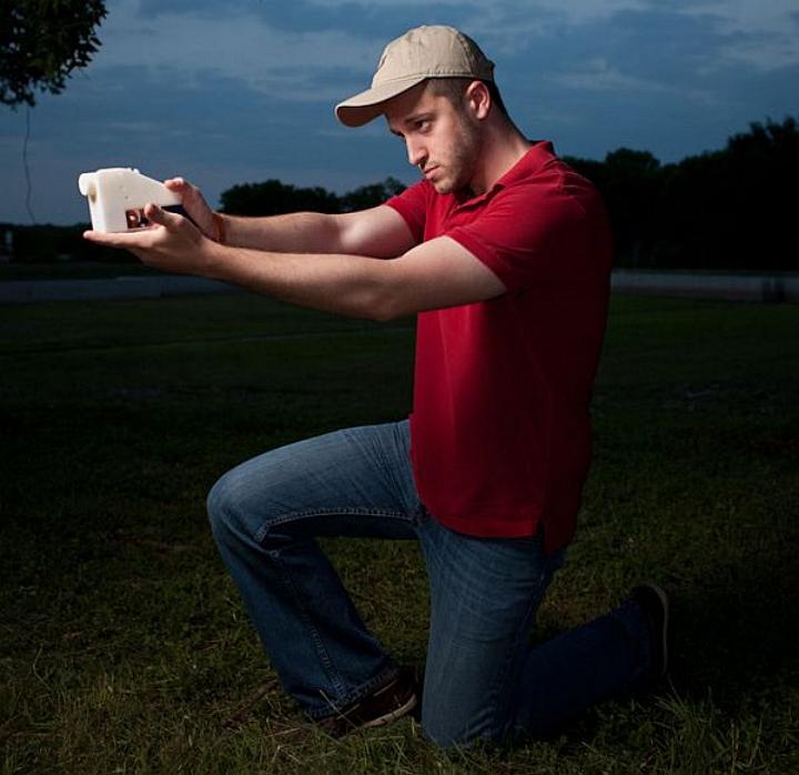 Cody Wilson with the Liberator .380-3D Printed Gun