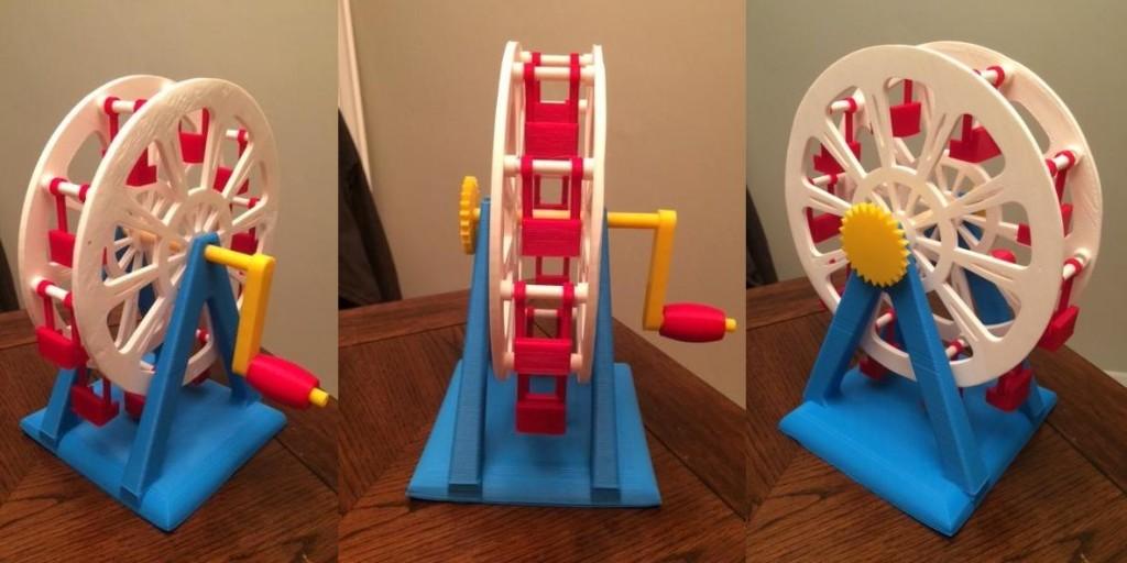 High School Student 3D Prints Incredible Hand Cranked Ferris Wheel ...