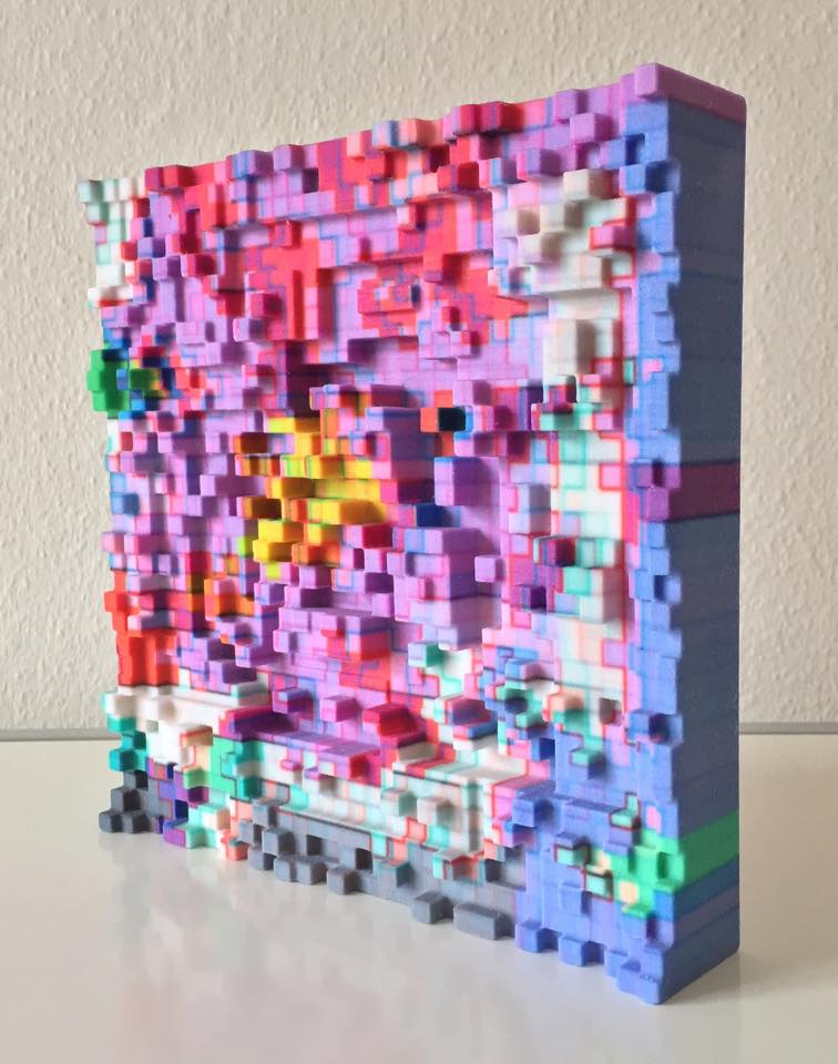 Mark Bern Takes His 2Dimensional Pixel Art and Prints it