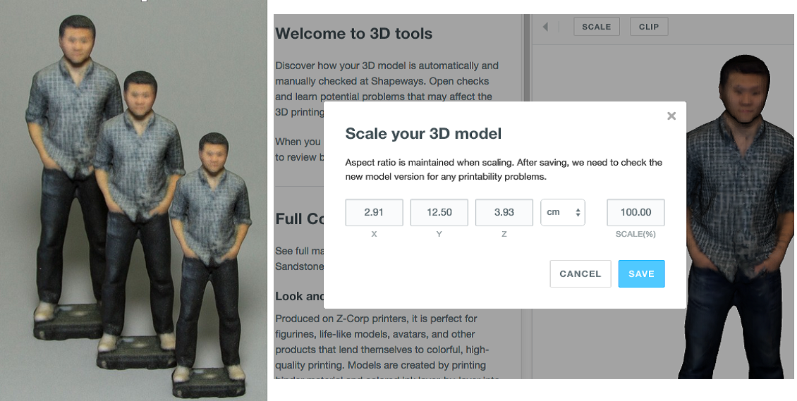 Shapeways Adds a New, Easy-to-Use 3D Model Scaling Tool