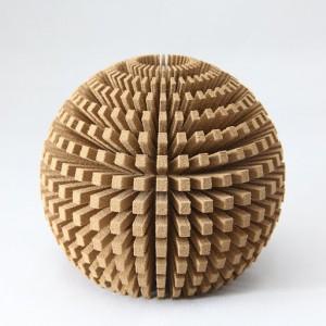 wood printed radial vase